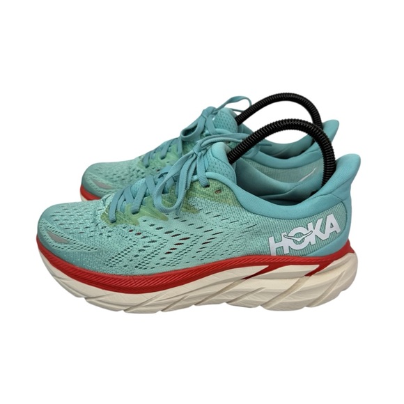HOKA One One HOKA Clifton 8 Aquarelle Running Training Shoes Women’s Sz 7 - Picture 2 of 12